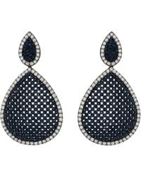 Michael Nash Jewelry - Angela Sapphire And Diamond Cubic Zirconium Pierced Earrings - Lyst
