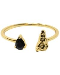 NASI SILVER - Shell Sedef Ring- Onyx - Lyst