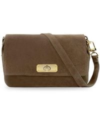 Apatchy London - The Maisie Midi Mink Suede Bag - Lyst