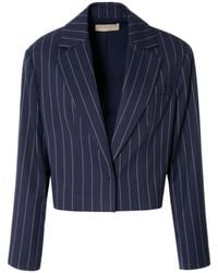 AGGI by HALEWSKI - Lora Mood Short Tennis Stripe Blazer - Lyst