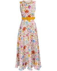 Sofia Tsereteli - Watercolour Garden Linen Dress - Lyst