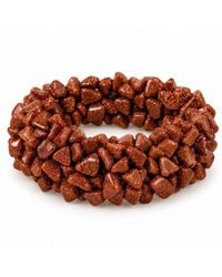 Saéa - Burgundy Goldstone Chunky Chip Beaded Stretch Bracelet - Lyst