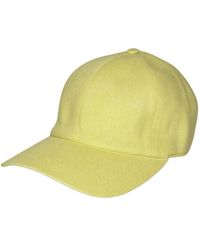 Cachemio - Lemon Minimalist Linen Baseball Cap - Lyst