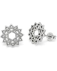 The Jewellery Store London - Heart /Anahata Chakra Stud Earrings - Lyst