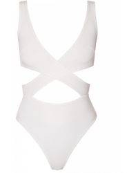 AGGI by HALEWSKI - Nola Off Bodysuit - Lyst