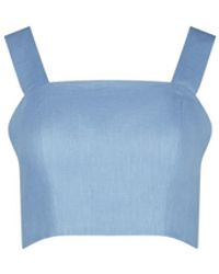 Shikanzy - Lilly Bustier Linen With Adjustable Straps - Lyst
