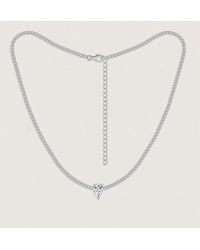 Diamonbliss - Marilyn Monroe Solo Pear Tennis Necklace - Lyst