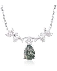 Azura Jewelry New York - Foliage Whispers Moss Agate Necklace Vermeil - Lyst