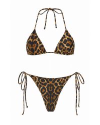 Misari - Leopard Printed Bikini Set - Lyst