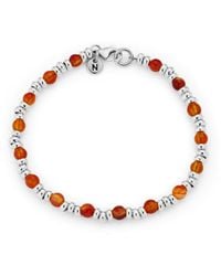 Nellou Jewellery - Gem Bracelet July Birthstone Carnelian Sterling - Lyst