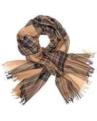 Kinalba - Weekender Camel Stewart Cashmere & Silk Scarf - Lyst