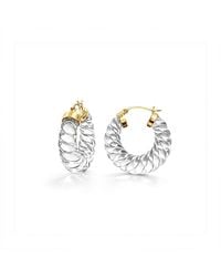 Gold & Honey - Clear Chunky Rope Lucite Hoop Earrings - Lyst