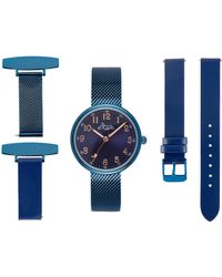 Bermuda Watch Company - Venus Interchangeable Rose Gold/blue Mesh - Lyst