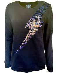 Any Old Iron - Iridescent Zebra Reversible Sequin Lightning Sweatshirt - Lyst