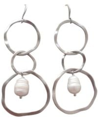 Way to Chic - Cascade Circle Earrings With Freshwater Pearls - Lyst