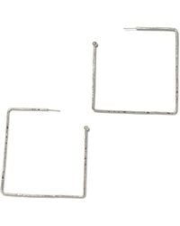 Jaredjamin - Squaretastic Hoop Post Earrings - Lyst
