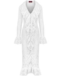 Mandragora - Long Laced Blouse Leya Ecru - Lyst