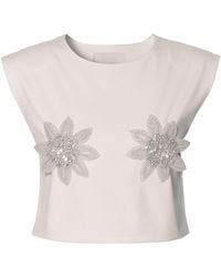 AGGI by HALEWSKI - Frida Off Short Sleeveless Top - Lyst