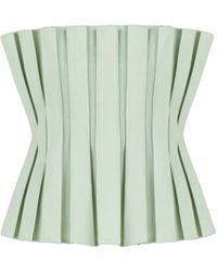 Nocturne - Pleated Strapless Bustier Top - Lyst