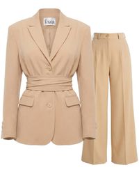Faza Atelier - Neutrals The Desert Rose Blazer & Trousers Set - Lyst