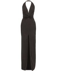 Nissa - Backless Glitter Maxi Dress - Lyst
