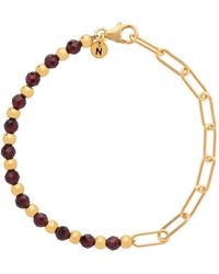Nellou Jewellery - Garnet Gem Shine Bracelet Plated Sterling - Lyst