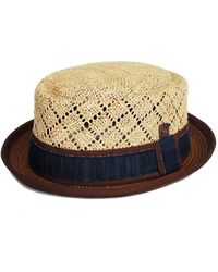 Dasmarca Hats - Dasmarca Jake Summer Telescope Crown Lightweight Seagrass Breathable Mod Style Straw Porkpie Hat - Lyst