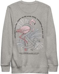 Anchor and Crew - Heather Flamingo Another Good Day Cotton Blend Sweatshirt - Lyst
