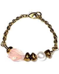 Rachel Nathan - Remix Meridian: Raw Rose Quartz Bracelet - Lyst