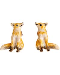 Fable England - Fable Enamel Fox Earrings - Lyst