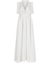 Clothes by Locker Room - Ruffled Cotton-Blend Maxi Dress - Lyst