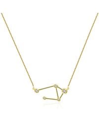 Genevieve Collection - Libra Zodiac Constellation Necklace 18K & Diamond - Lyst