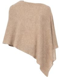 I Rocchi Cashmere - Neutrals Pure Cashmere Lightweight Poncho - Lyst