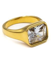 Superdivajewellery - Clear Moon Ring - Lyst