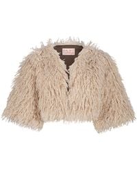 Love and Nostalgia - Neutrals Little Fur Coat - Lyst