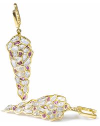 German Kabirski - Tarina Limited Edition Plated Earrings With Raw Zircon And Ruby - Lyst