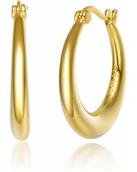 Genevive Jewelry - Plated Large Hoop Earrings - Lyst