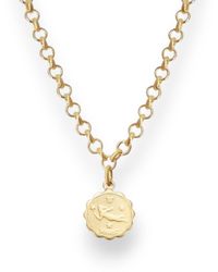 Alexie of Athens - Virgo Zodiac Mini Medallion Chain Necklace - Lyst