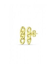 Spero London - Three Chain Sterling Stud Earring - Lyst