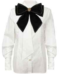 Laines London - Laines Couture Tie Shirt With Embellished & Bow - Lyst