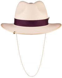 Shaded the Label - Herra Seashell Fedora Hat With Sterling Jewellery - Lyst