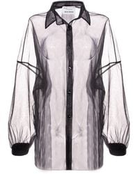 Silvia Serban - Oversized Tulle Blouse - Lyst
