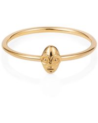 Lee Renee - Tiny Voodoo Ghede Ring Gold Vermeil - Lyst