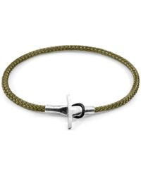 Anchor and Crew - Khaki Cambridge & Rope Bracelet - Lyst