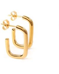 Belinda Jewelz - Open Tube J Hoop Earrings - Lyst