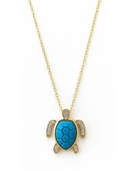 LÁTELITA London - Sea Turtle Pendant Necklace - Lyst