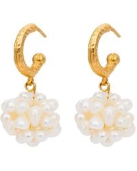 Kybele Studio - Pearl Bouquet Hoop Earrings - Lyst