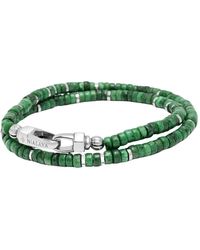 Nialaya - Malachite Heishi Wrap Bracelet - Lyst