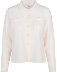 tirillm - Nadine Cardigan With Collar And Pockets, Off - Lyst