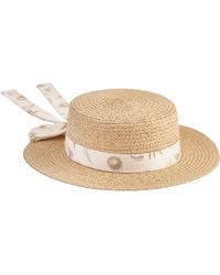 Fable England - Neutrals Fable Whispering Sand Vintage Sand Raffia Hat - Lyst